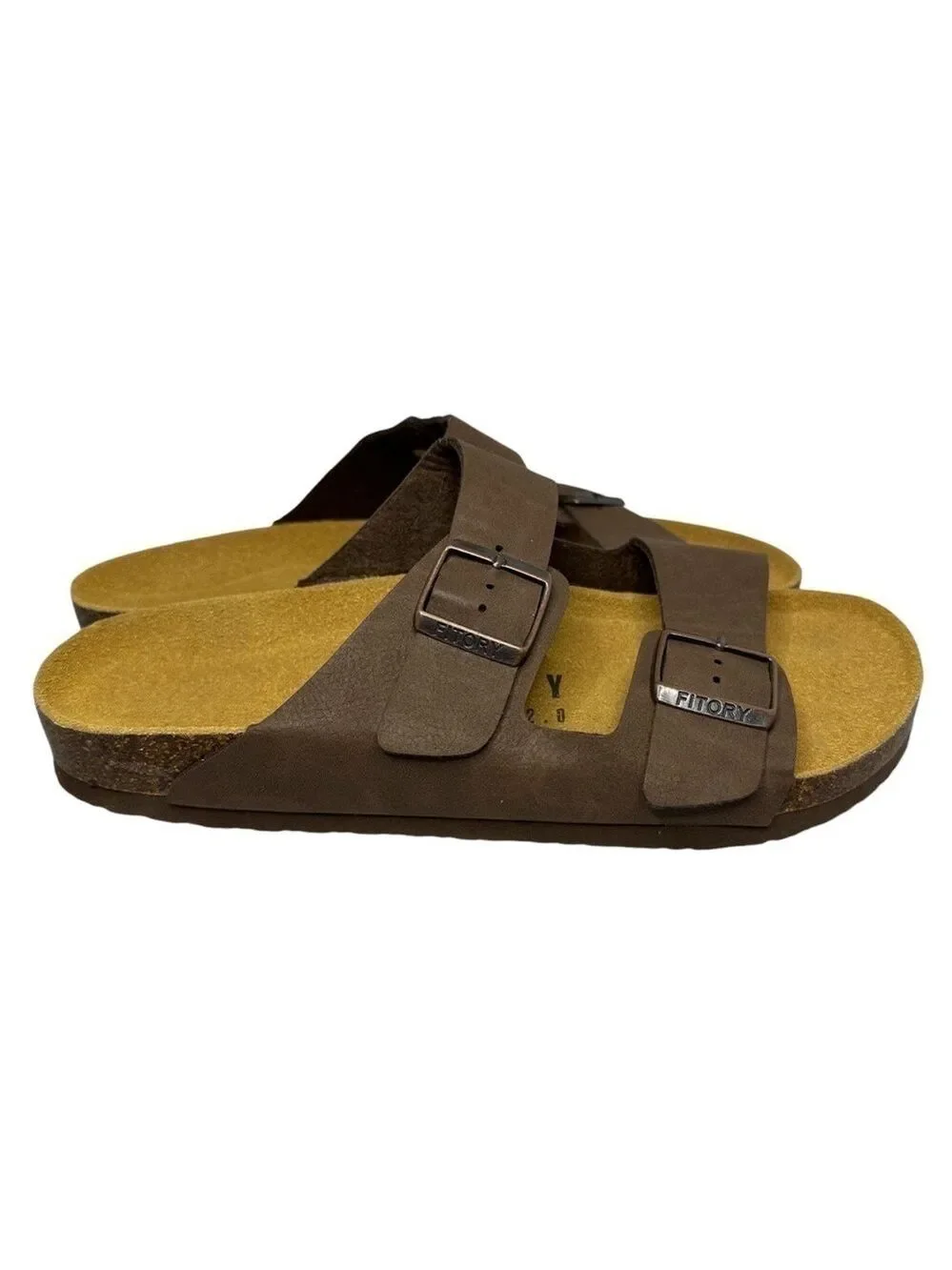 Fitory Arch Pro 2.0 Men’s Brown Sandals Size 11 Adjustable Buckle Comfort Slides
